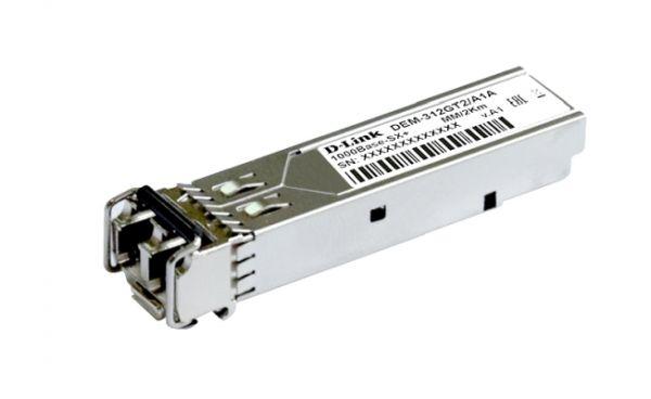 DEM-312GT2 SFP-трансивер с 1 портом 1000Base-SX+ для многомодового оптического кабеля (до 2 км)