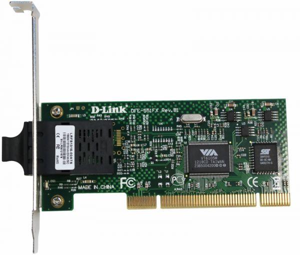 DFE-551FX Сетевой PCI-адаптер с 1 портом 100Base-FX с дуплексным SC-разъемом