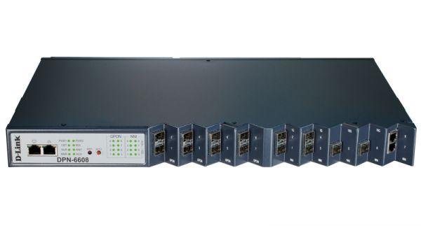 DPN-6608 Управляемый коммутатор GPON OLT 2 уровня с 8 портами GPON SFP