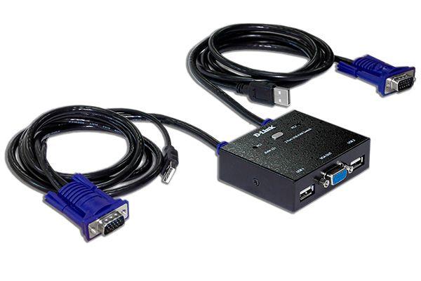 KVM-221 2-портовый KVM-переключатель с портами VGA и USB