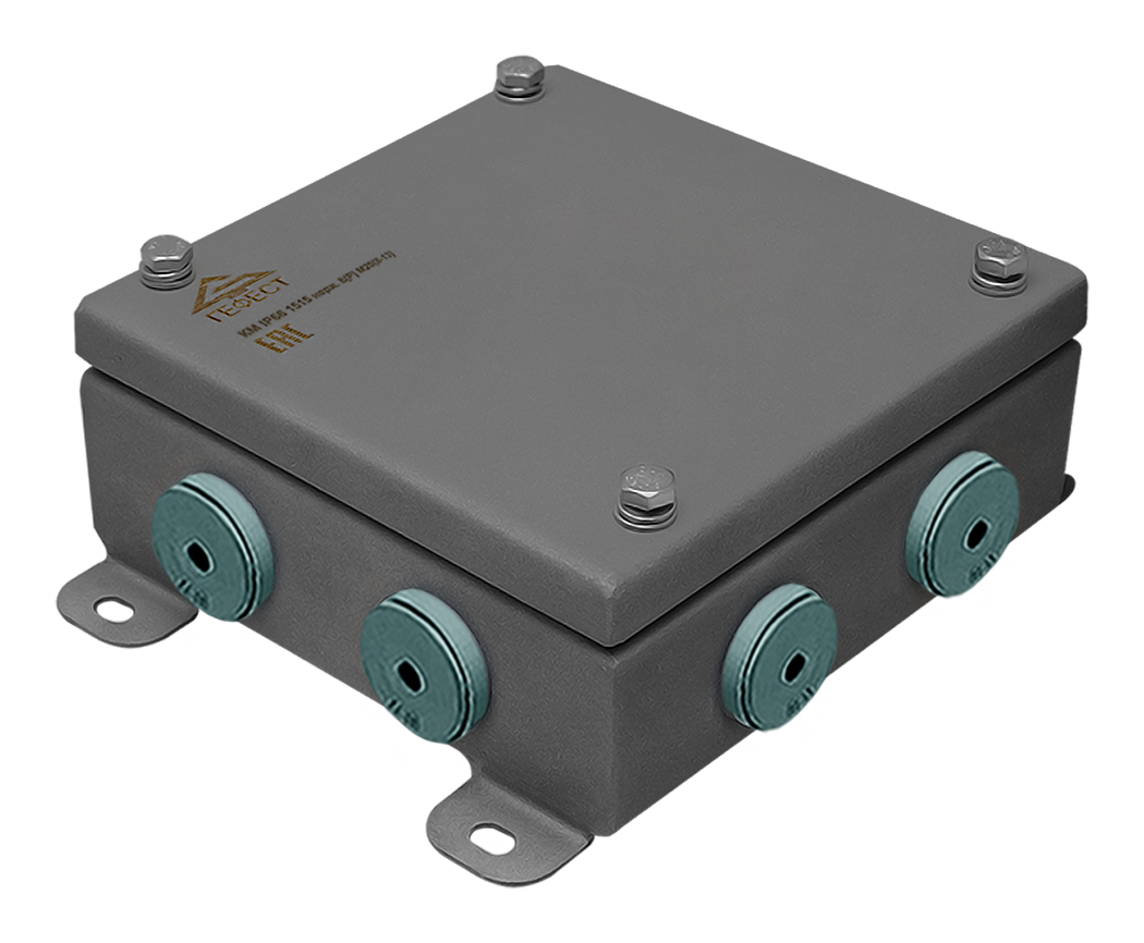 Коробки монтажные КМ IP66(Р) 1515 8 вводов (8-13)  из нержавеющей стали
