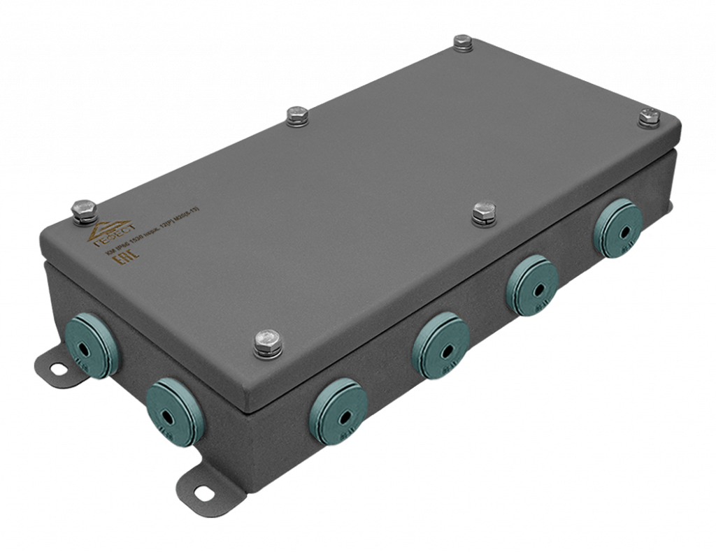 Коробки монтажные КМ IP66(Р) 1530 12 вводов (8-13) из нержавеющей стали, Гефест 1 Коробки монтажные КМ IP66(Р) 1530 12 вводов (8-13) из нержавеющей стали
