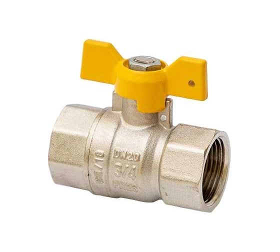 Шаровой газовый полнопроходной кран 3/4" вн-вн