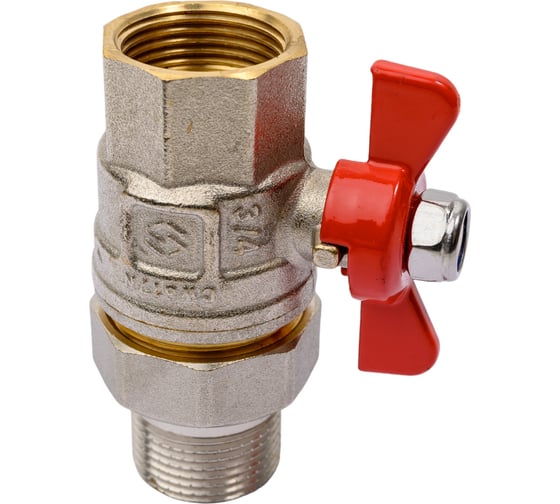 Шаровой кран со сгоном американка, бабочка ВН/НАР ДУ 20, 3/4", MVI, BV.520.05 4 170870489