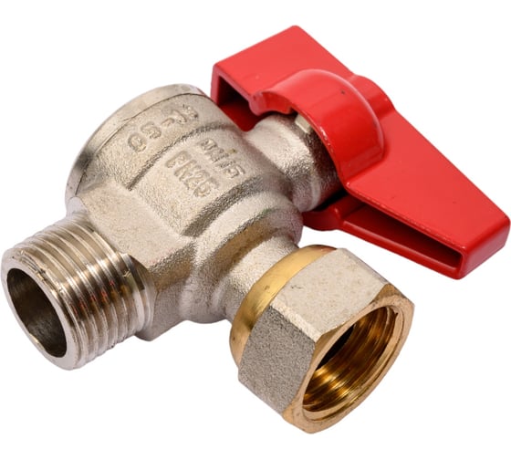 Шаровой кран полнопроходной, угловой с накидной гайкой 1/2", внутренняя-наружная, MVI, BV.533.04 3 BV.533.04