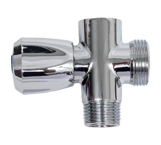 Вентиль-тройник для подключения сантехнических приборов 1/2"x3/4"x1/2"