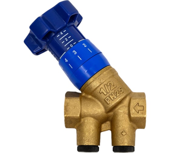 Балансировочный клапан с наклонным штоком 1/2