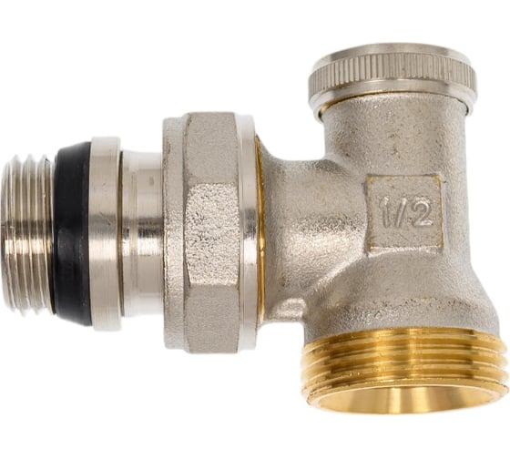 Настроечный угловой клапан с самоуплотняющимся кольцом 1/2" под евроконус