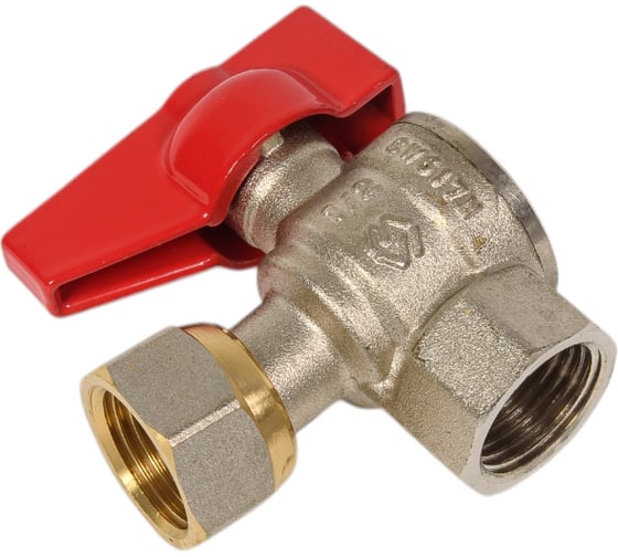 Шаровой кран полнопроходной угловой с накидной гайкой 1/2"