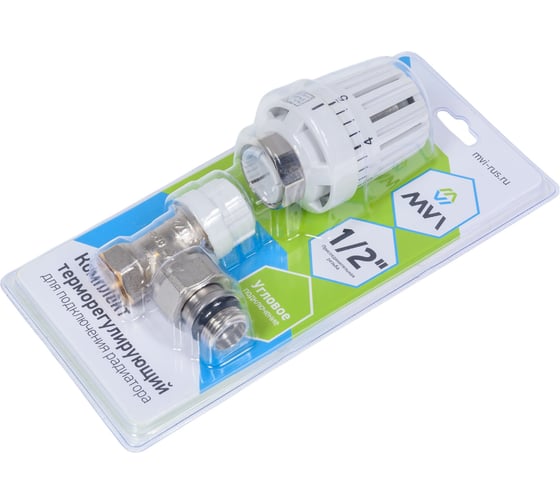 Терморегулирующий комплект для подключения радиатора угловой, 2 в 1 1/2", MVI, TR.611.04 3 182344601