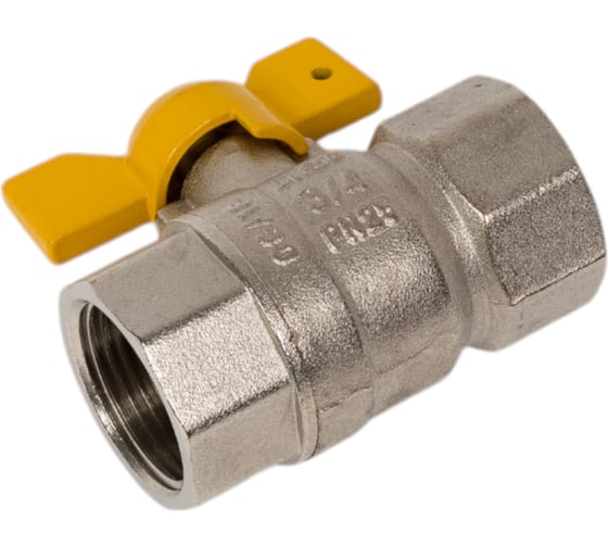 Шаровой кран газовый полнопроходной 3/4" внутренняя-внутренняя