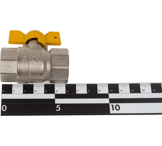 Шаровой кран газовый полнопроходной 3/4" внутренняя-внутренняя, бабочка, MVI, BV.813.05 3 189113405