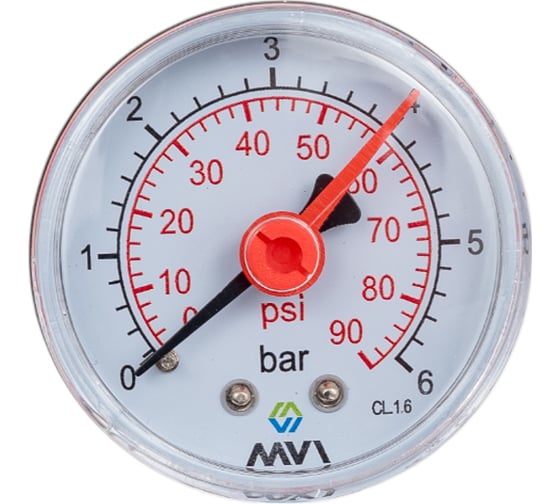Аксиальный манометр до 6 бар