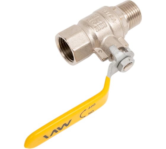 Шаровой кран газовый полнопроходной 1/2" внутренняя-наружная, ручка рычаг, MVI, BV.812.04 3 196458855