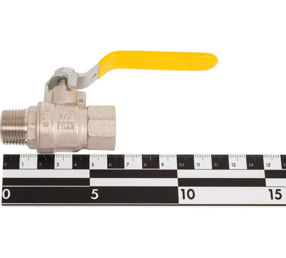 Шаровой кран газовый полнопроходной 1/2" внутренняя-наружная, ручка рычаг, MVI, BV.812.04 4 196458861