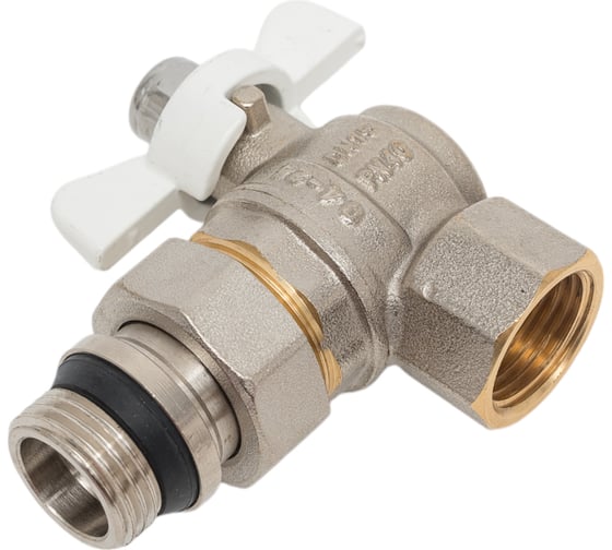 Шаровой кран полнопроходной, угловой с полусгоном, с самоуплотняющимся кольцом 1/2", MVI, BV.523.04 3 BV.523.04