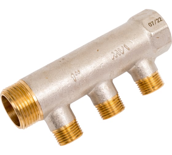Коллектор латунный с регулирующими вентилями 1"x1/2"x3 выхода, MVI, MM.403.0604 3 196471467