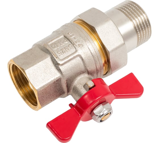 Шаровой кран со сгоном американка, бабочка ВН/НАР ДУ 25, 1", MVI, BV.520.06 3 BV.520.06