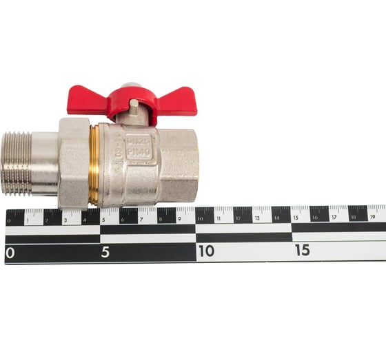 Шаровой кран со сгоном американка, бабочка ВН/НАР ДУ 25, 1", MVI, BV.520.06 4 198415635