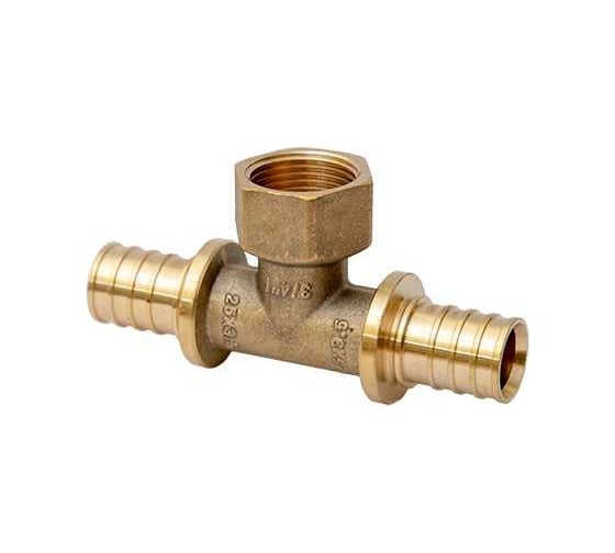 Аксиальный переходной тройник с внутренней резьбой 25x3/4"х25