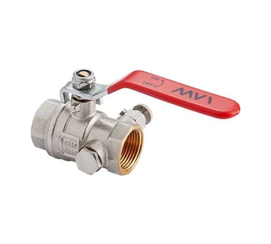 Шаровой кран с дренажем и воздухоотводчиком