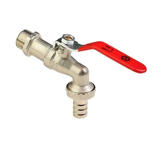 Шаровой кран водоразборный 3/4" наружная-штуцер