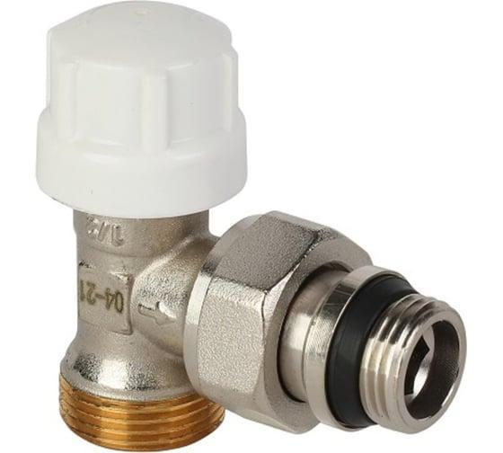 Клапан термостатический угловой с самоуплотняющимся кольцом 1/2" под евроконус