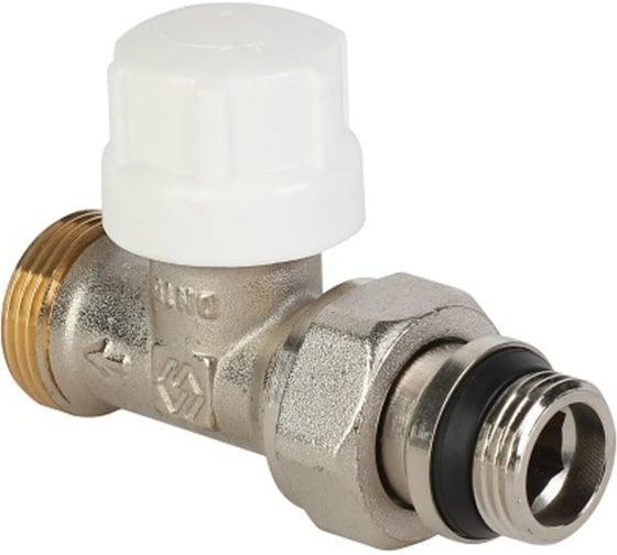 Термостатический прямой клапан с самоуплотняющимся кольцом 1/2" под евроконус