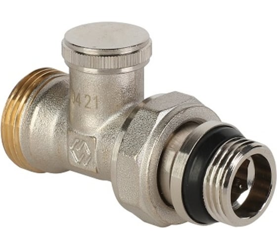 Настроечный прямой клапан с самоуплотняющимся кольцом 1/2" под евроконус