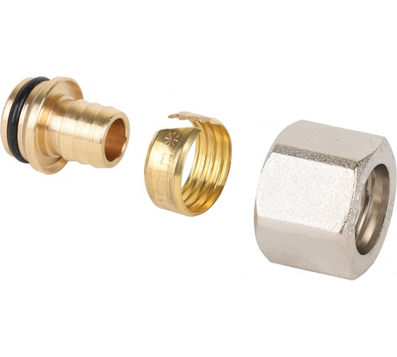 Обжимной фитинг для полиэтиленовой и металполимерной трубы (евроконус) 1/2"x16x2