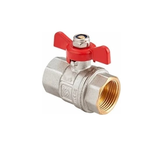 Шаровой латунный полнопроходной кран с ручкой бабочкой БГГ 3/4 (8 шт.в уп.)