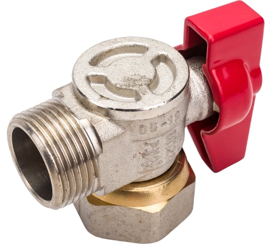 Шаровой кран полнопроходной, угловой с накидной гайкой 3/4", внутренняя-наружная, MVI, BV.533.05 4 90003494