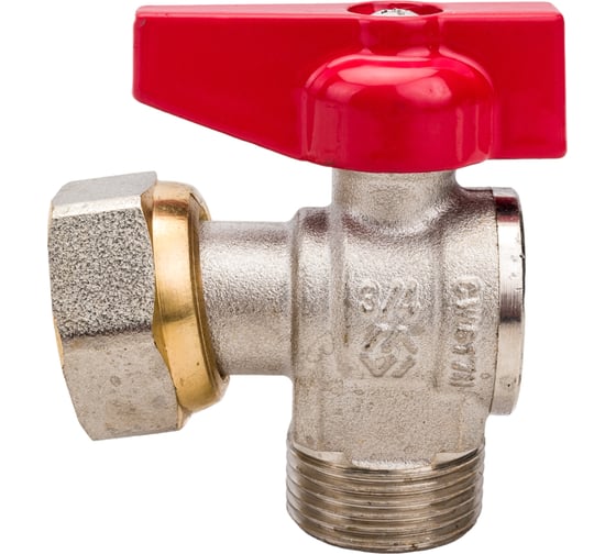 Шаровой кран полнопроходной, угловой с накидной гайкой 3/4", внутренняя-наружная, MVI, BV.533.05 5 90003500