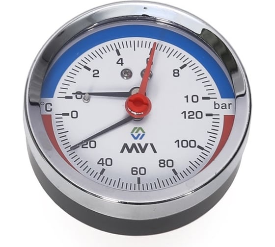 Аксиальный термоманометр до 10 бар