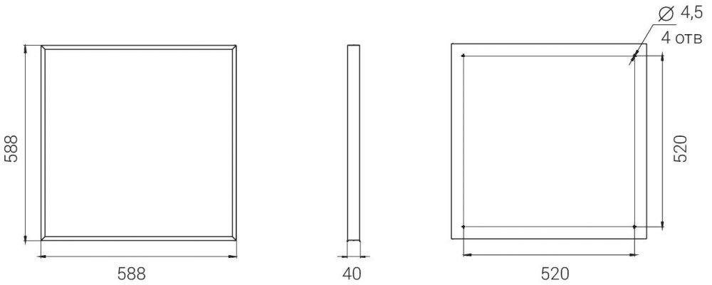 Griliato SE 20/2400 opal 3K, Diora, DGSE20-O-3K-N 6 20190710 gabaritnyij chertezh diora griliato se 0x0 3fe 6