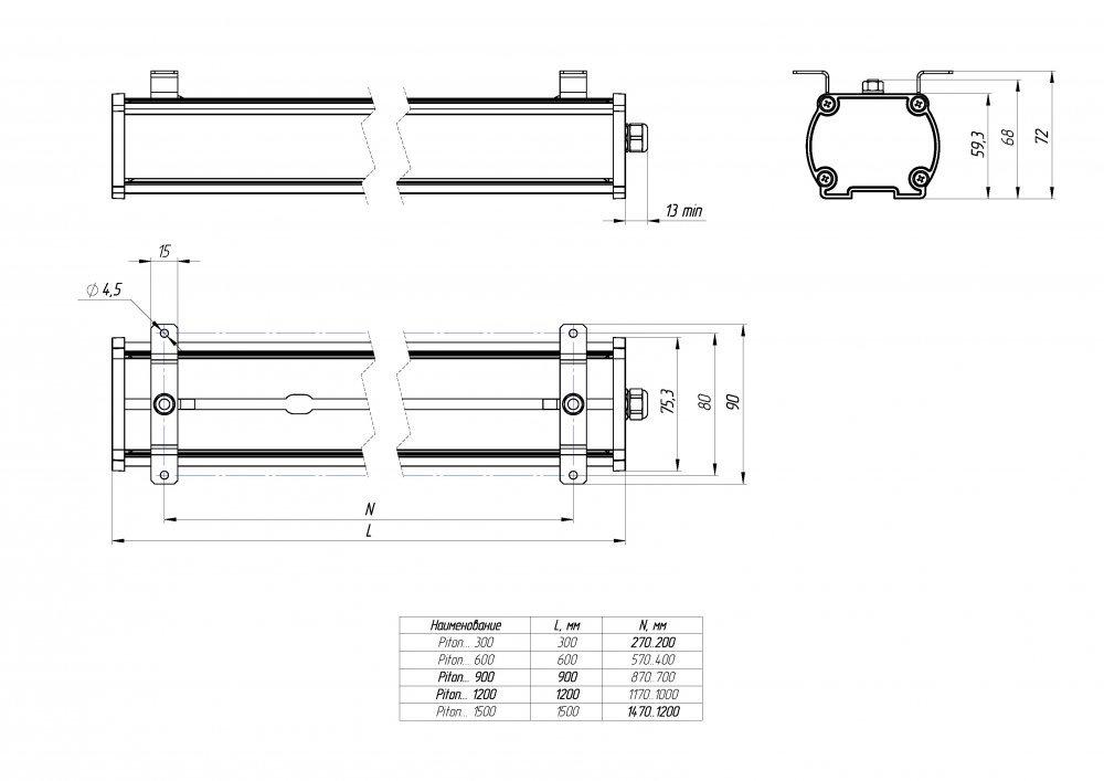 Piton 35/4000 Д opal 3K, Diora, DP35D-O-3K 15 20240126 skobyi dlya nakladnogo montazha na stenu piton v2 1500 staryij 0x0 3fe 10