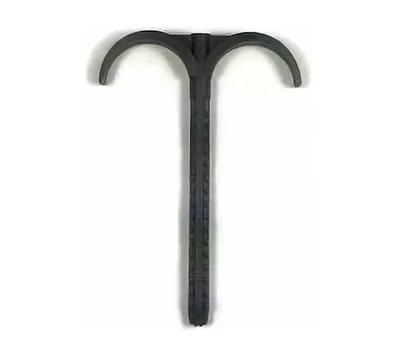 Двойной крюк с дюбелем для 2-х труб 8x100