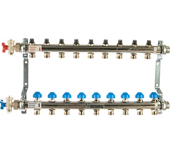 Коллектор 1 HKV 9 выход-3/4 ЕК нержавеющая сталь