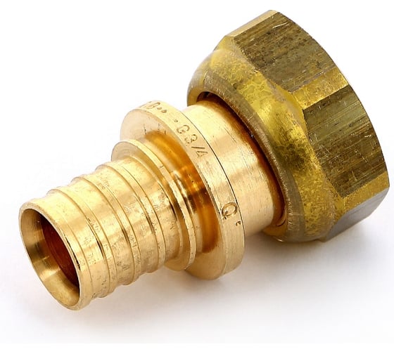 Муфта В 20х3/4 RX бронза с накидной гайкой надвижная