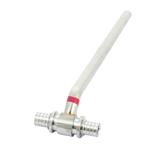 Тройник с трубкой 16х500 для подключения радиатора нержавеющая сталь надвижной