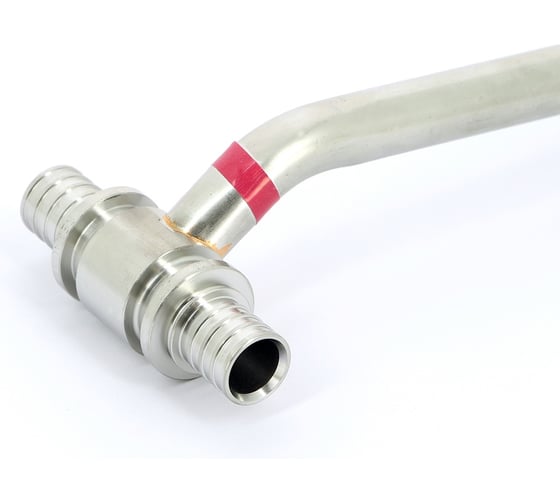 Тройник с трубкой 16х500 для подключения радиатора нержавеющая сталь надвижной, 240851, РЕХАУ 5 52501085