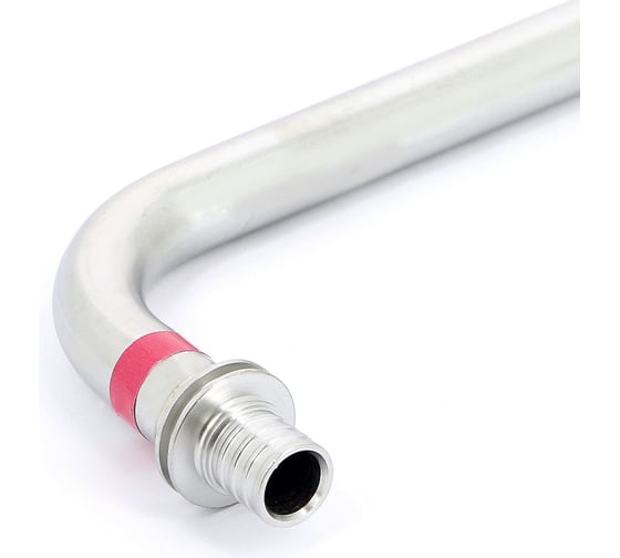 Угол с трубкой 16х500 для подключения радиатора нержавеющая сталь надвижной