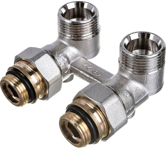 Пара шаровых кранов G 1/2 xG 3/4 латунь угловой