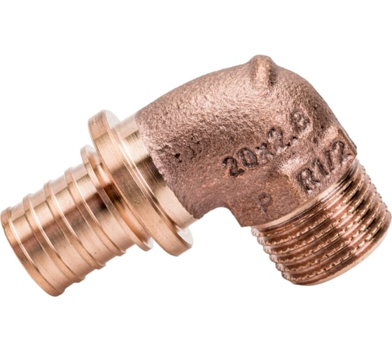 Угольник-переходник RX+ Н, 20, 1/2", бронза, 14563481001, РЕХАУ 4 бронза