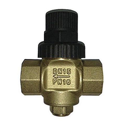 Регулятор давления латунный DN 15 PN16 муфтовый под манометр Р настр=2