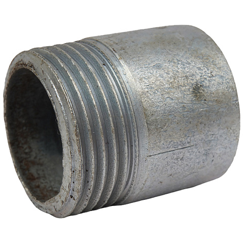 Резьба стальная DN40 оцинкованная правая из ВГП труб L= 40 мм