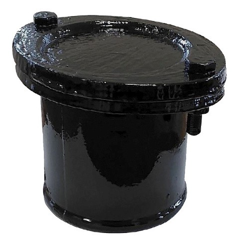 Заглушка ЧК (чугунная канализация) Дн 100 в сборе с крышкой