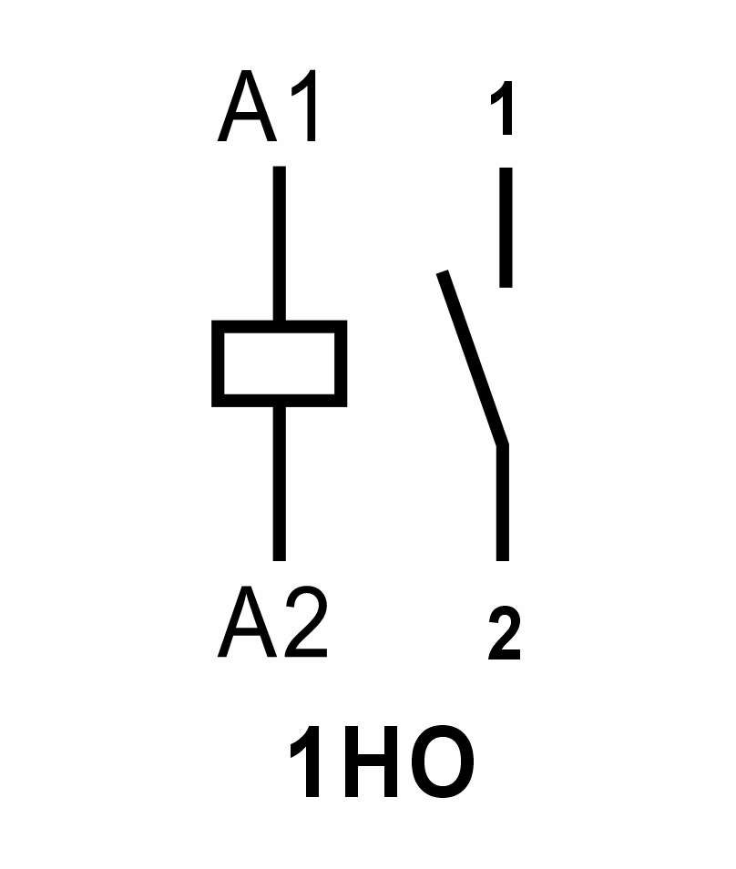 Модульный контактор 1НО контакт 16А (230В AC/DC), Релеон, KM1.10.0.230.16 4 04 shema km1.10 5