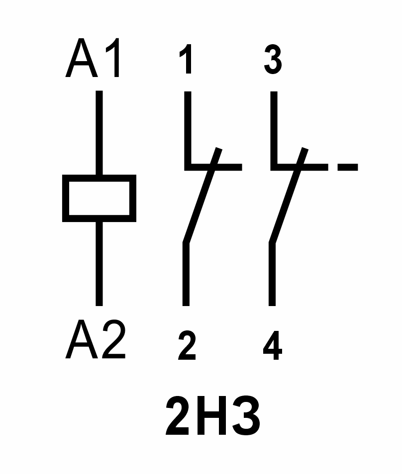 Модульный контактор 2НЗ контакта 40А (12В AC/DC), Релеон, KM1.02.0.012.40 4 km1.02 shema